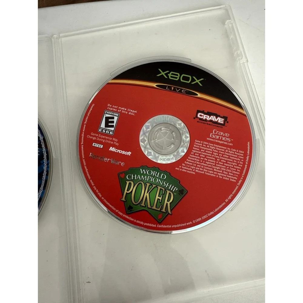 Lot Of 4 Xbox Games , Disc Only , NFL 2003, World Poker, Fantastic 4 Crimson Ski